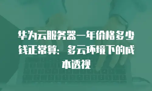 华为云服务器一年价格多少钱正常算：多云环境下的成本透视