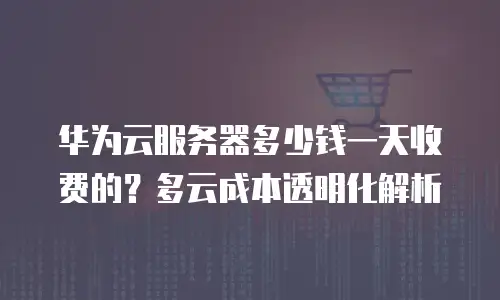 华为云服务器多少钱一天收费的？多云成本透明化解析