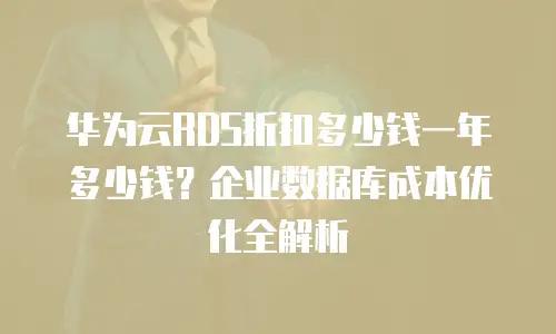 华为云RDS折扣多少钱一年多少钱？企业数据库成本优化全解析