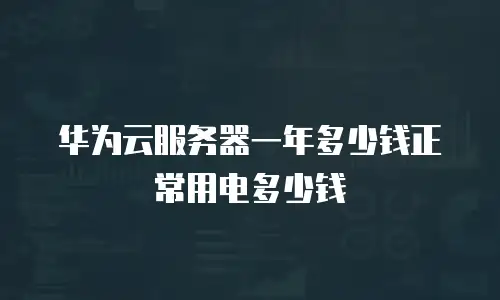 华为云服务器一年多少钱正常用电多少钱