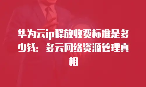 华为云ip释放收费标准是多少钱：多云网络资源管理真相
