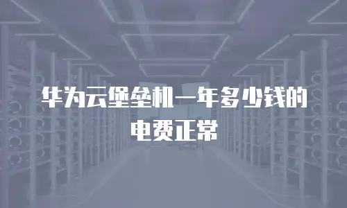 华为云堡垒机一年多少钱的电费正常