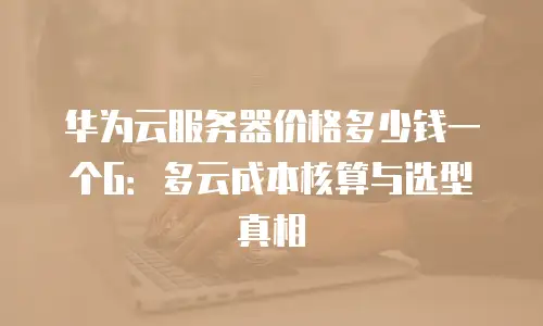 华为云服务器价格多少钱一个G：多云成本核算与选型真相