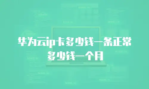 华为云ip卡多少钱一条正常多少钱一个月