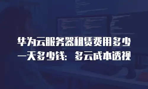 华为云服务器租赁费用多少一天多少钱：多云成本透视