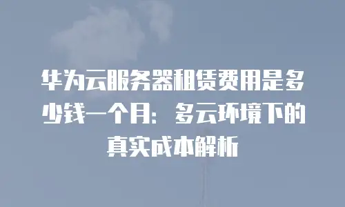 华为云服务器租赁费用是多少钱一个月：多云环境下的真实成本解析