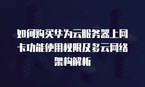 如何购买华为云服务器上网卡功能使用权限及多云网络架构解析