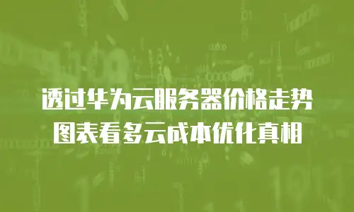 透过华为云服务器价格走势图表看多云成本优化真相