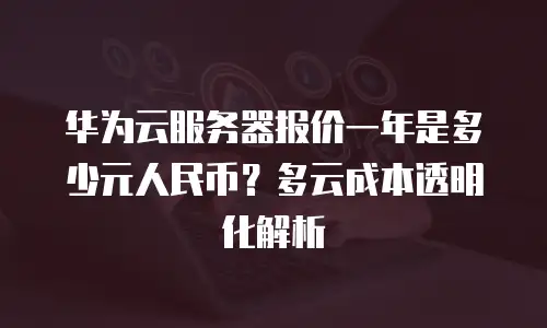 华为云服务器报价一年是多少元人民币？多云成本透明化解析