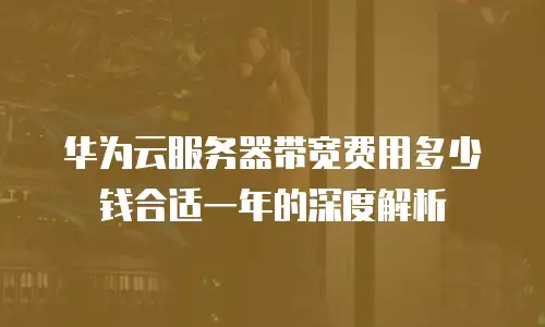 华为云服务器带宽费用多少钱合适一年的深度解析