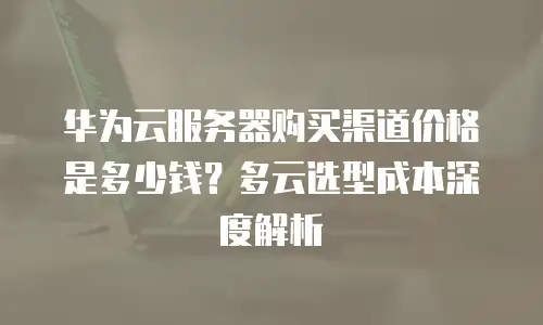 华为云服务器购买渠道价格是多少钱？多云选型成本深度解析