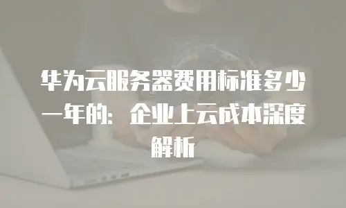 华为云服务器费用标准多少一年的：企业上云成本深度解析