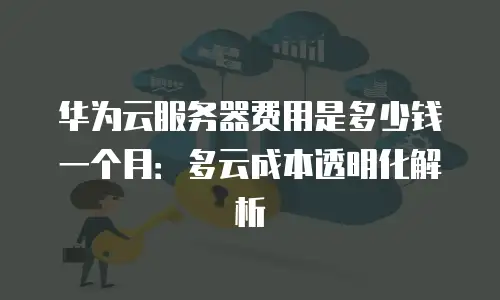 华为云服务器费用是多少钱一个月：多云成本透明化解析