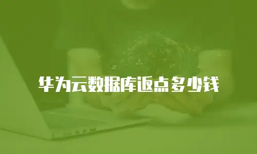 华为云数据库返点多少钱