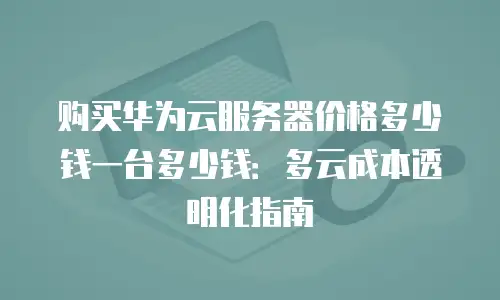 购买华为云服务器价格多少钱一台多少钱：多云成本透明化指南