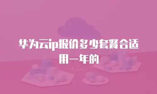 华为云ip报价多少套餐合适用一年的