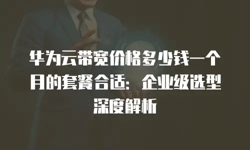 华为云带宽价格多少钱一个月的套餐合适：企业级选型深度解析