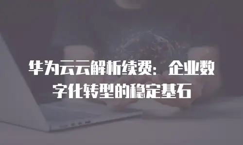 华为云云解析续费：企业数字化转型的稳定基石