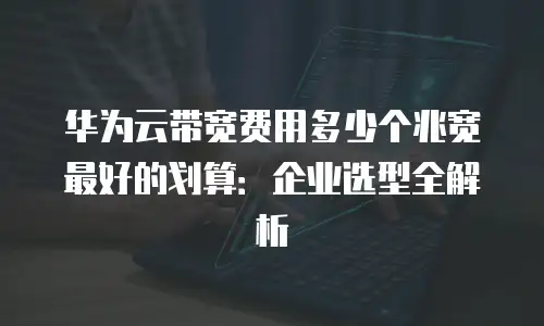 华为云带宽费用多少个兆宽最好的划算：企业选型全解析