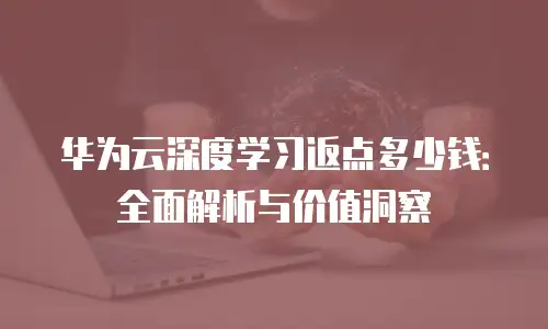华为云深度学习返点多少钱：全面解析与价值洞察