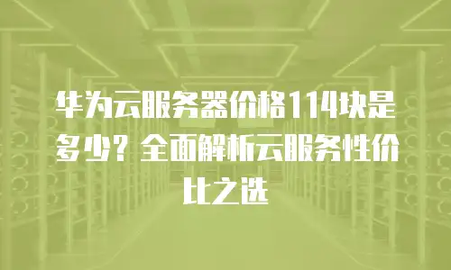 华为云服务器价格114块是多少？全面解析云服务性价比之选