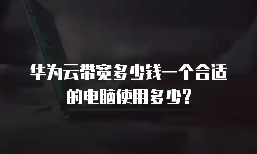 华为云带宽多少钱一个合适的电脑使用多少？