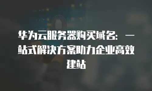 华为云服务器购买域名：一站式解决方案助力企业高效建站