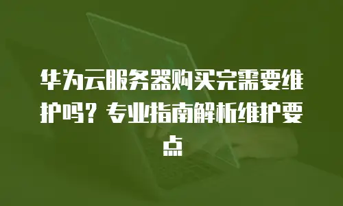 华为云服务器购买完需要维护吗？专业指南解析维护要点