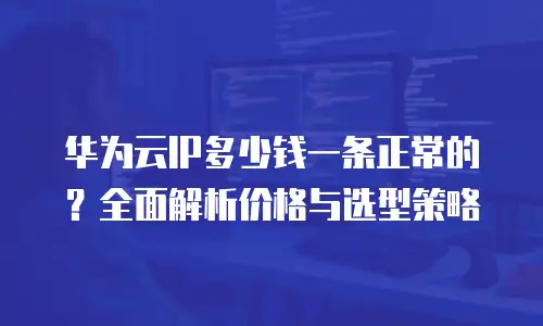 华为云IP多少钱一条正常的？全面解析价格与选型策略