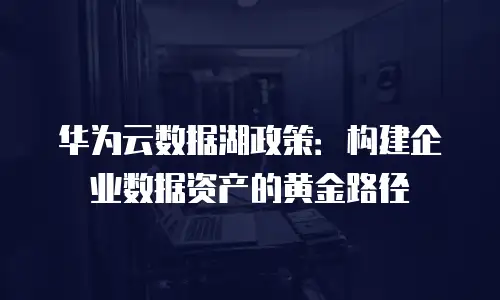 华为云数据湖政策：构建企业数据资产的黄金路径