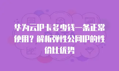 华为云IP卡多少钱一条正常使用？解析弹性公网IP的性价比优势