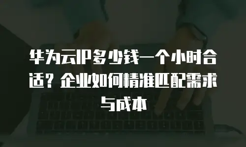 华为云IP多少钱一个小时合适？企业如何精准匹配需求与成本