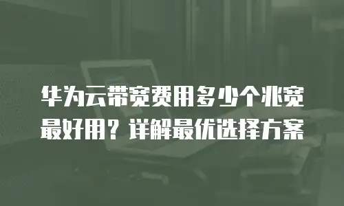 华为云带宽费用多少个兆宽最好用？详解最优选择方案