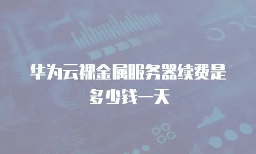 华为云裸金属服务器续费是多少钱一天