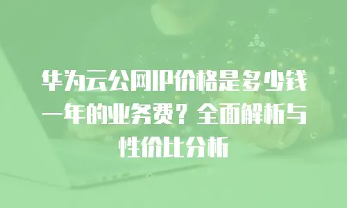 华为云公网IP价格是多少钱一年的业务费？全面解析与性价比分析