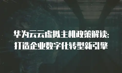 华为云云虚拟主机政策解读：打造企业数字化转型新引擎