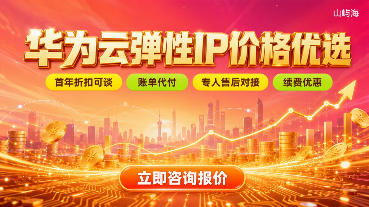 华为云弹性IP价格:官网和代理怎么选?