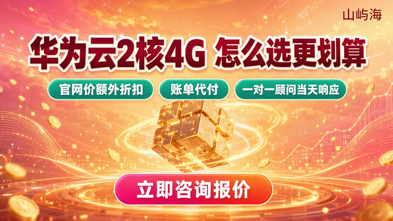华为云服务器2核4g价格:怎么选更划算?