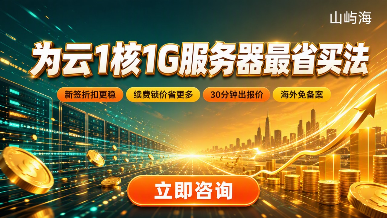 为云1核1G服务器价格：代理商怎么选更省