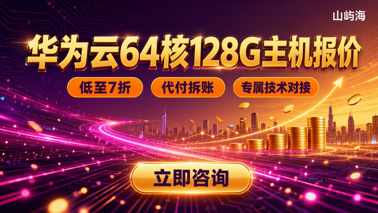 华为云64核128G主机报价：代理渠道对比怎么选