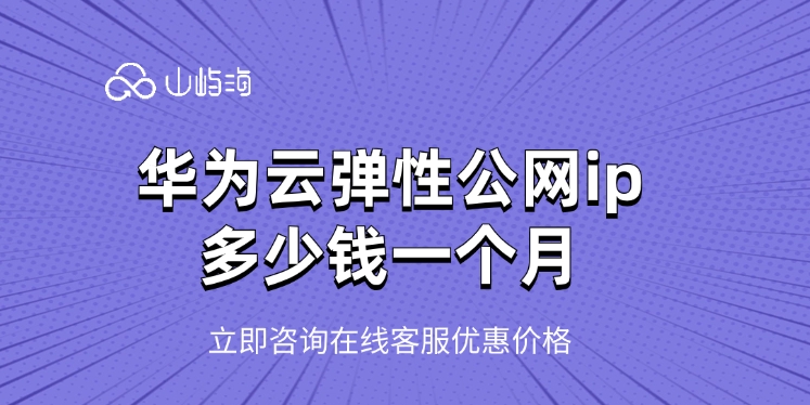 华为云弹性公网ip多少钱一个月